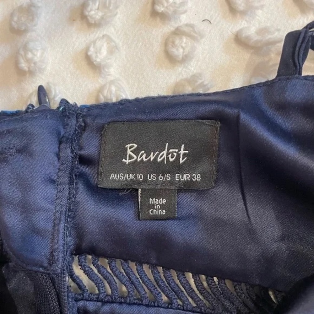 Bardot Blue Spaghetti Strap Slip Dress - Picture 2 of 3